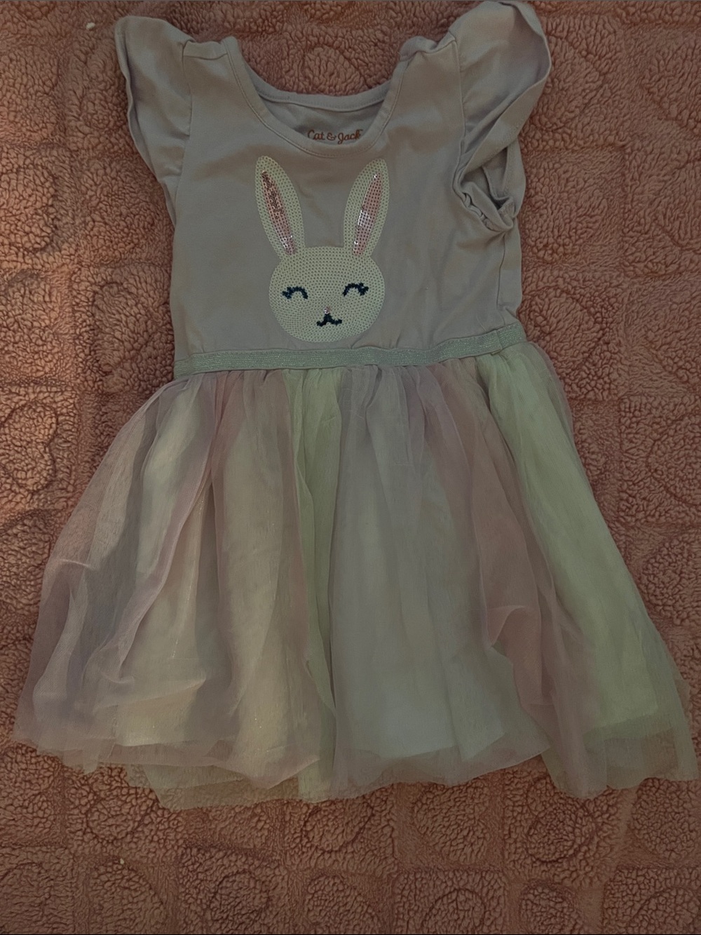 Cat & Jack Lavender Bunny Tulle Dress